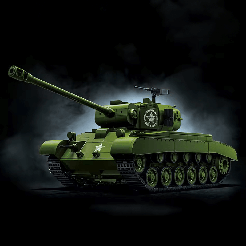M26 Pershing Heavy Tank 1702pcs Model – Rotating Turret