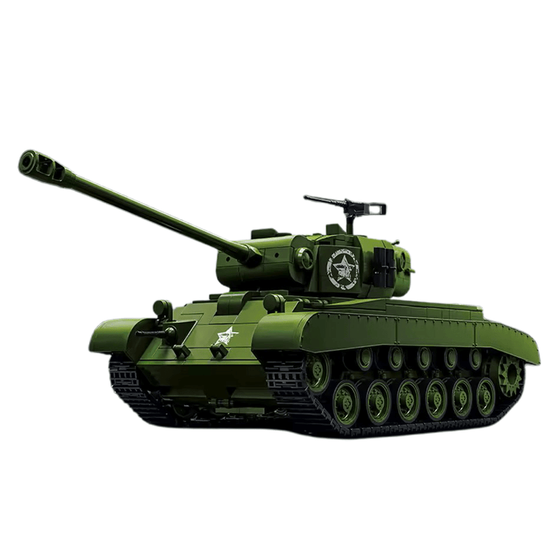 M26 Pershing Heavy Tank 1702pcs Model – Rotating Turret