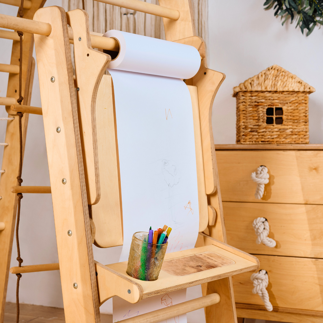 7in1 Indoor Playground for Toddlers: Playground + Swings Set + Slide Board + Art Set