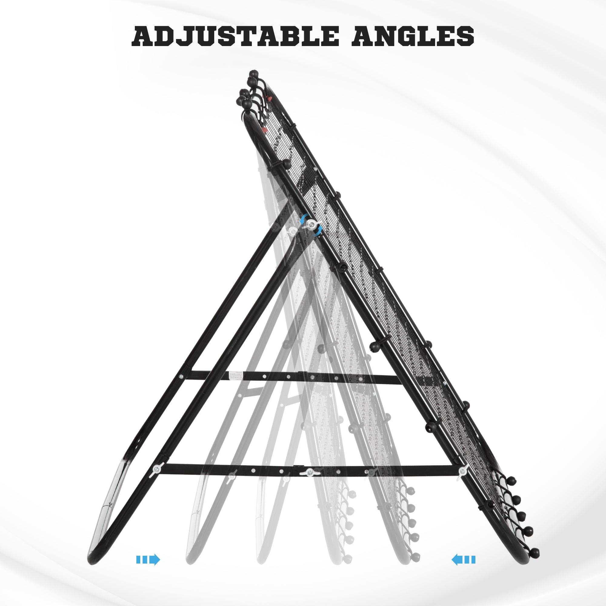 Rebounder Net Practise Kickback Goal for Teens Adults Softball Training in Black | HOMCOM