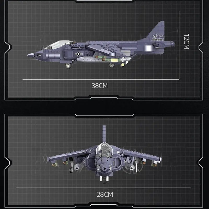 AV-8 Sea Harrier Aircraft 806pcs