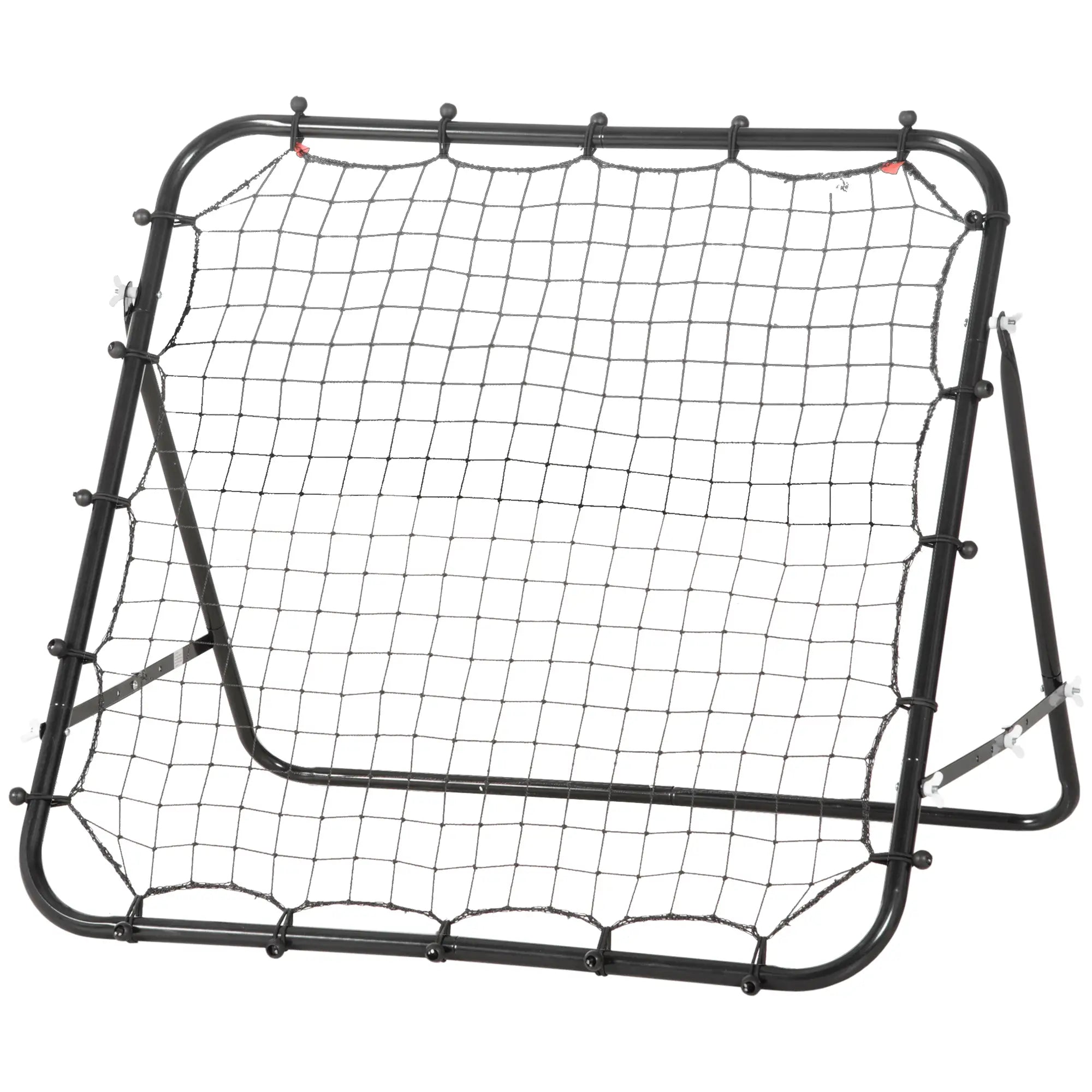 Rebounder Net Practise Kickback Goal for Teens Adults Softball Training in Black | HOMCOM