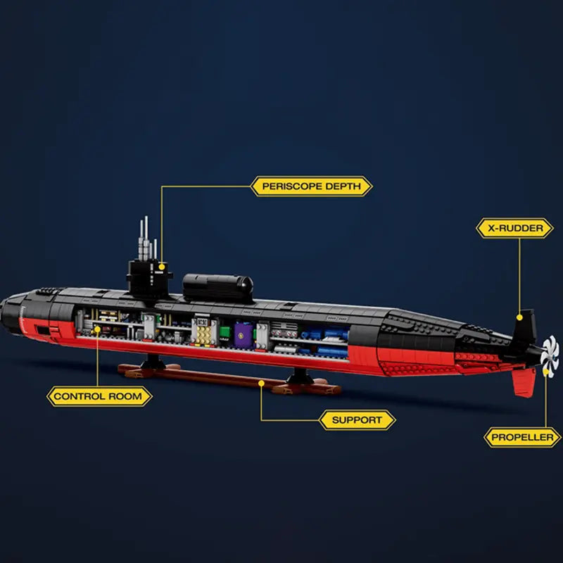 Military Los Angeles-Class SSN Submarine 2987pcs