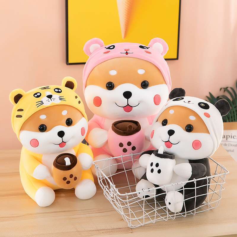 Milk Tea Dog Plush Toy
