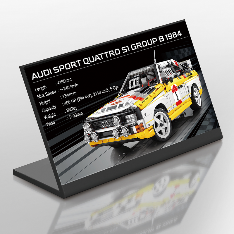 Audi Rally Quattro S1 Group B 1984 | 1:8 Scale 3886 pcs